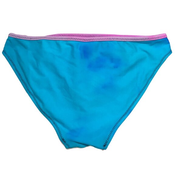 TiniBikini Colorblock Two Piece Swimsuit Bikini Set Sz S Zip Racerback Swim Surf - Picture 4 of 7